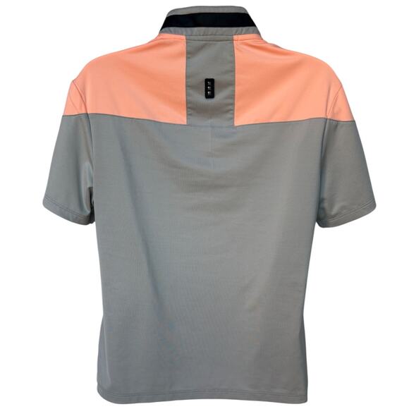 Jamie Sadock Peach and Gray Short Sleeve Performance Polo Golf Shirt size M - Picture 5 of 8
